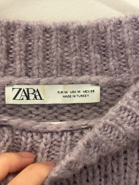 Zara Lavender Knit Sweater - Picture 3 of 4